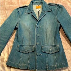 Sale JILL STUART Blazer Style Denim Jean Jacket